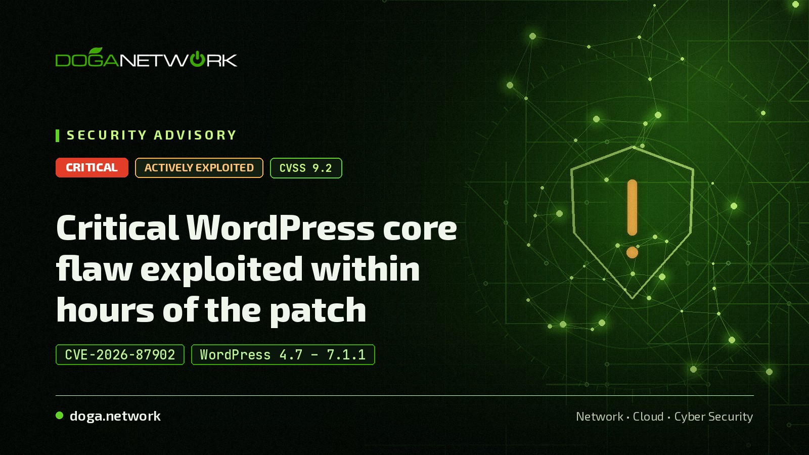 WordPress Vulnerability CVE-2026-87902 Exploited: Update to 7.1.2
