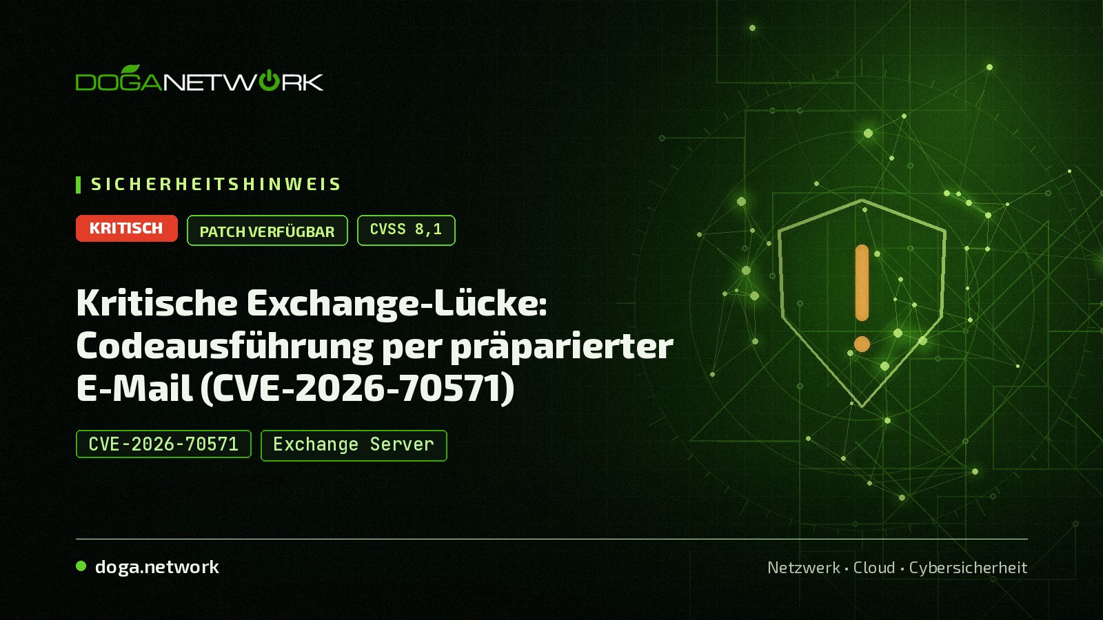 Exchange Server Sicherheitslücke CVE-2026-70571: Kritische RCE, letzter Patch für 2016/2019